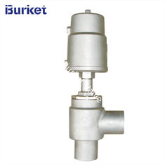 China Pneumatic Stainless Steel Sanitary Thread Ends Right Angle Seat Valve With Stainless Steel Actuator supplier